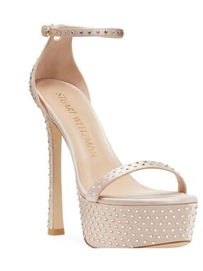 Stuart Weitzman Nudistcurve Hollywood Shine Sandals